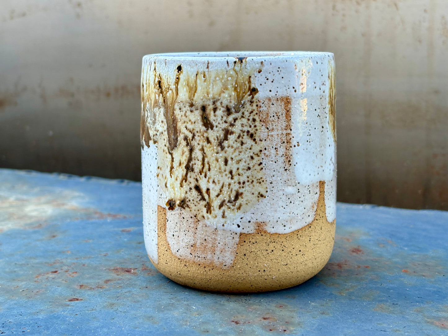 Speckled white cup