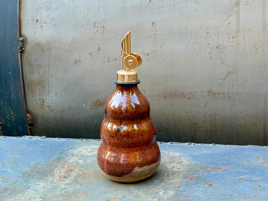 Cruet Bottle- brown speckles