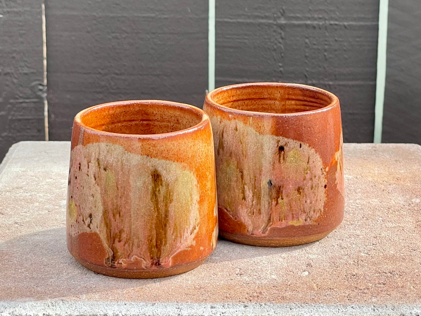Brown swoosh cup- guava