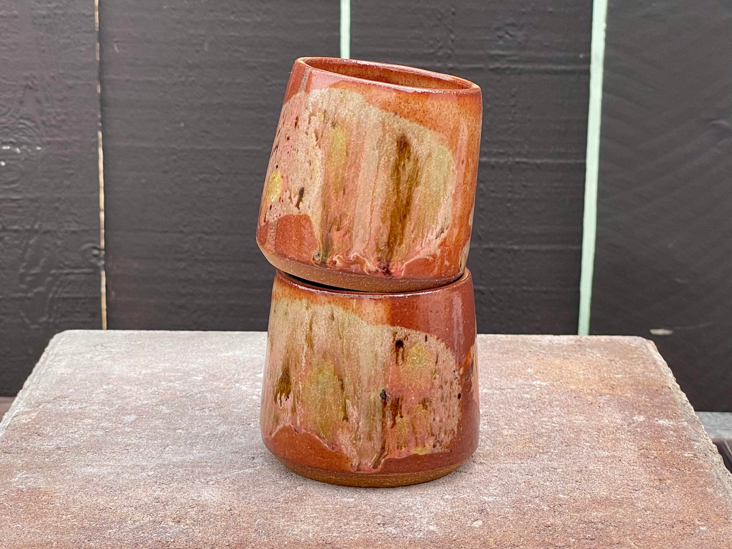 Brown swoosh cup- guava