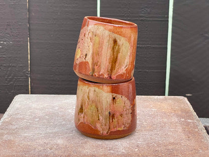 Brown swoosh cup- guava