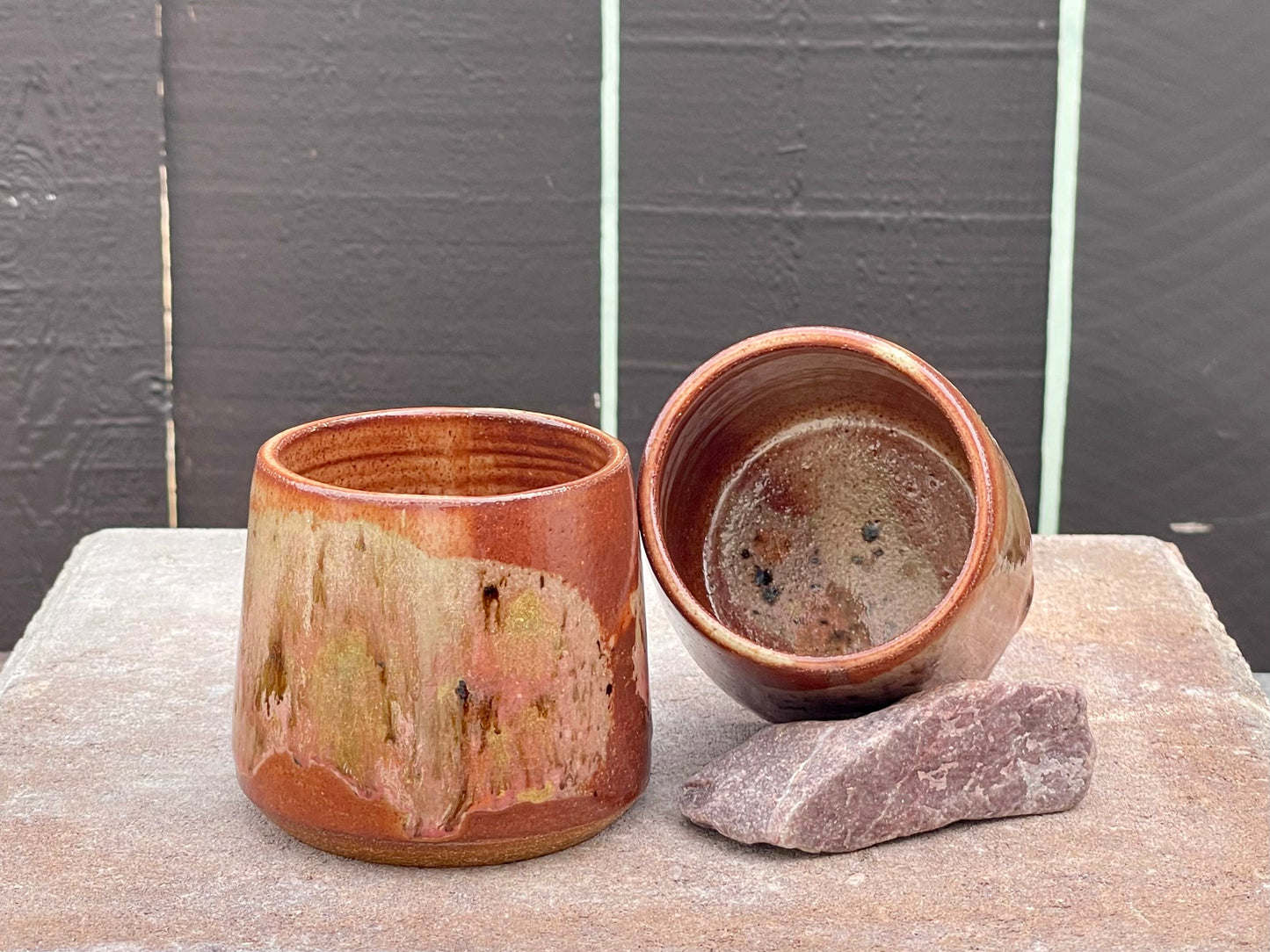 Brown swoosh cup- guava