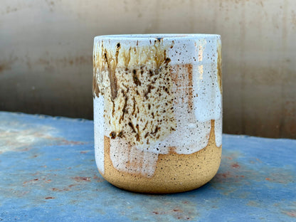 Speckled white cup