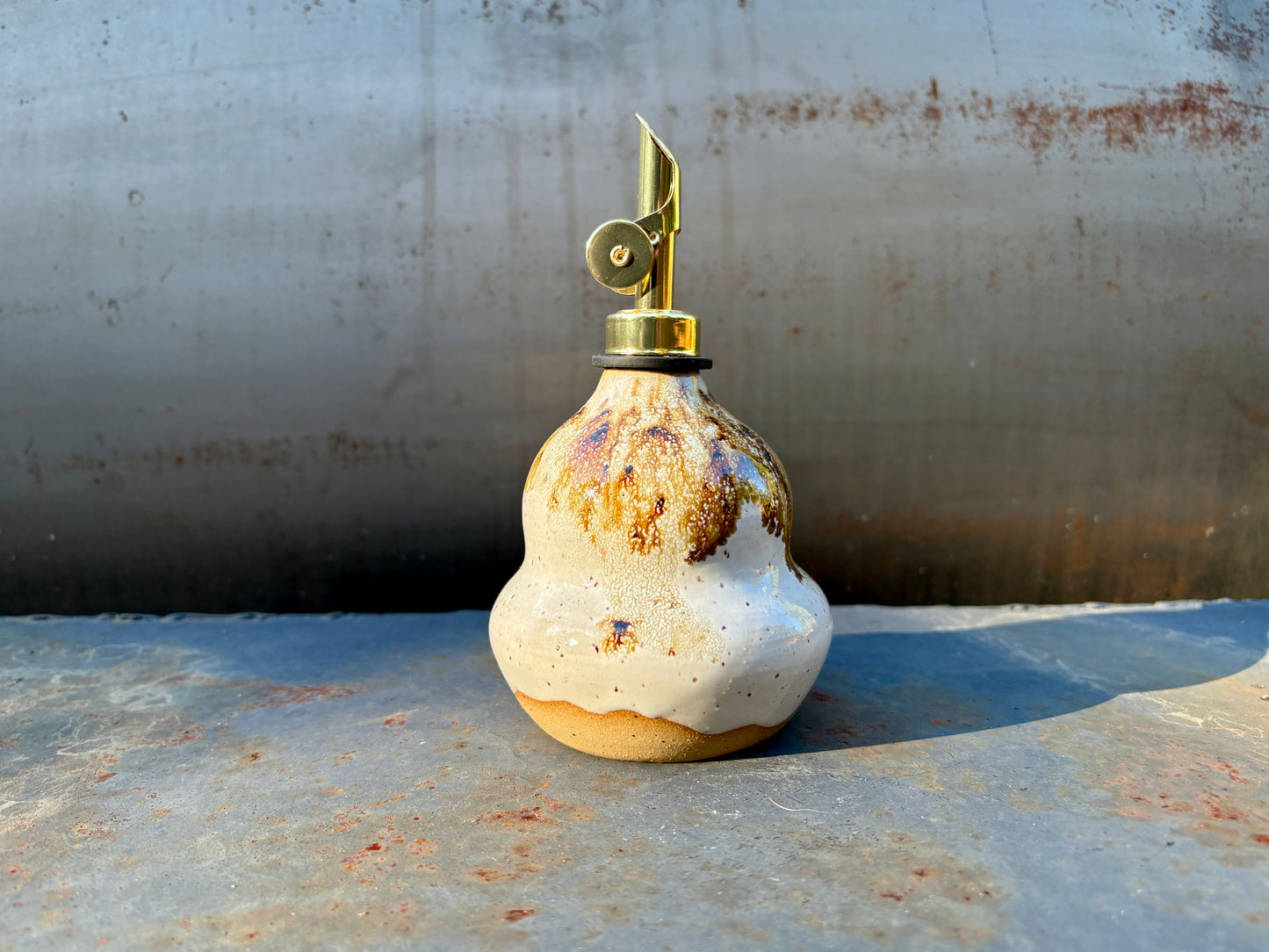 Cruet Bottle- white speckles