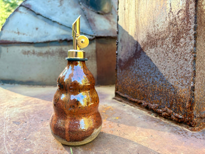 Cruet Bottle- brown speckles