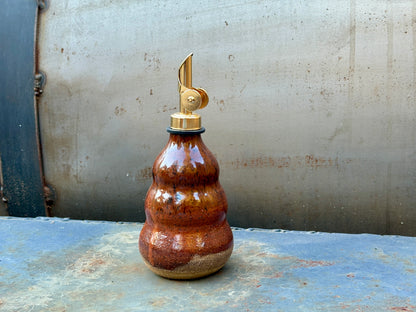 Cruet Bottle- brown speckles